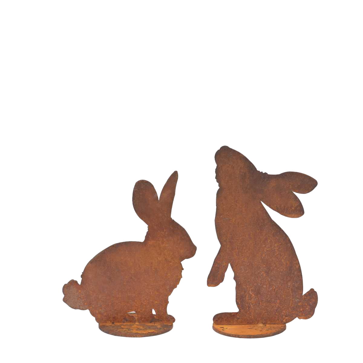 Sæt med 2 harer, på fod B: 14/12 cm H: 17/20 cm | Claus Dalby