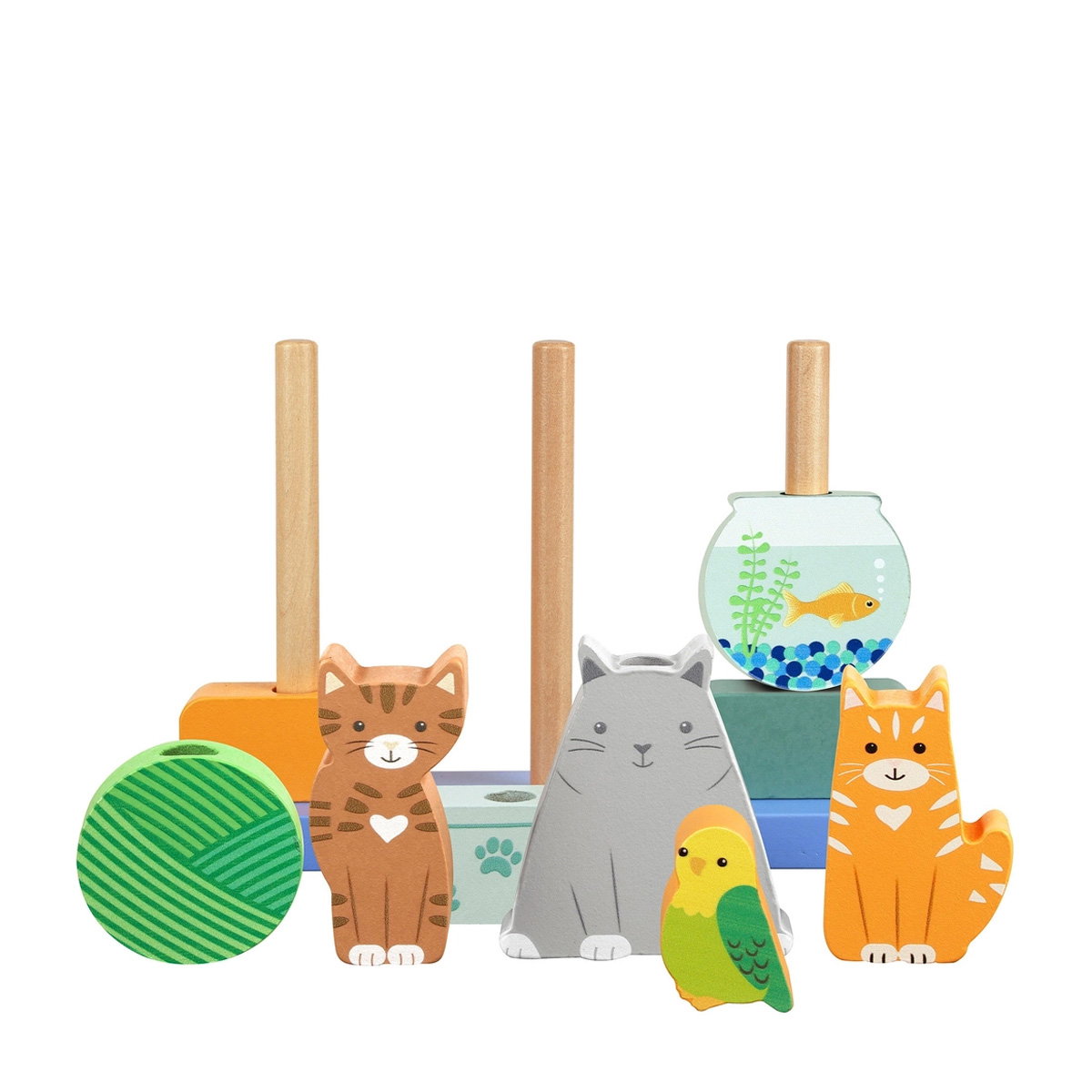 Kitty Stacker W: 22 cm H: 22 cm D: 5.6 cm From 18 months