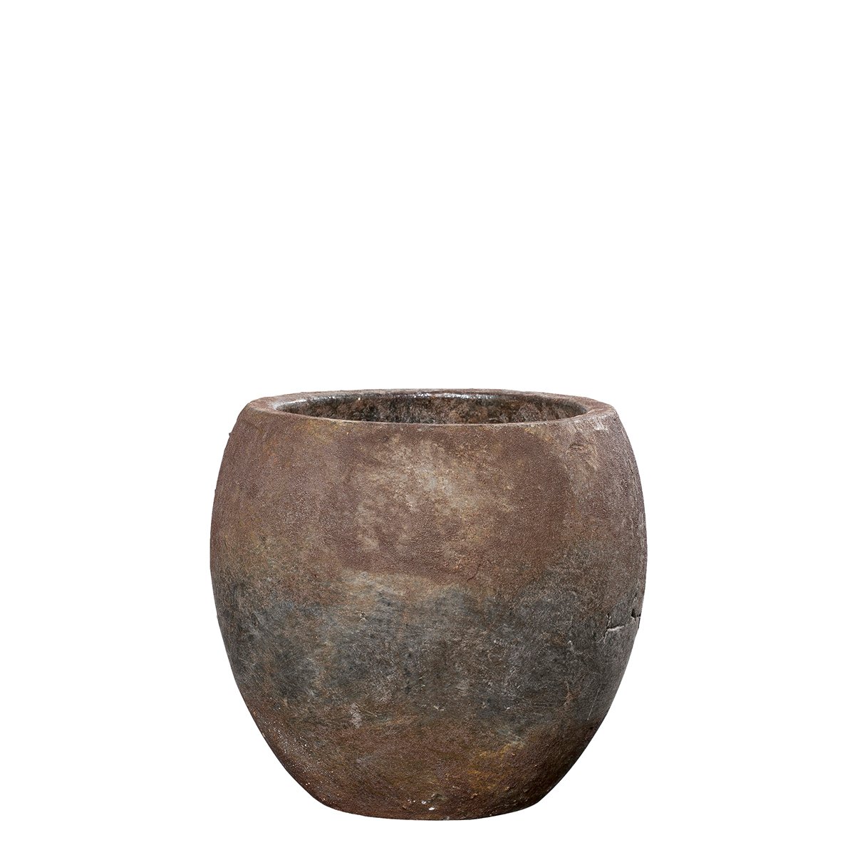 Mellem buttet potte med rustlook H: 14 cm