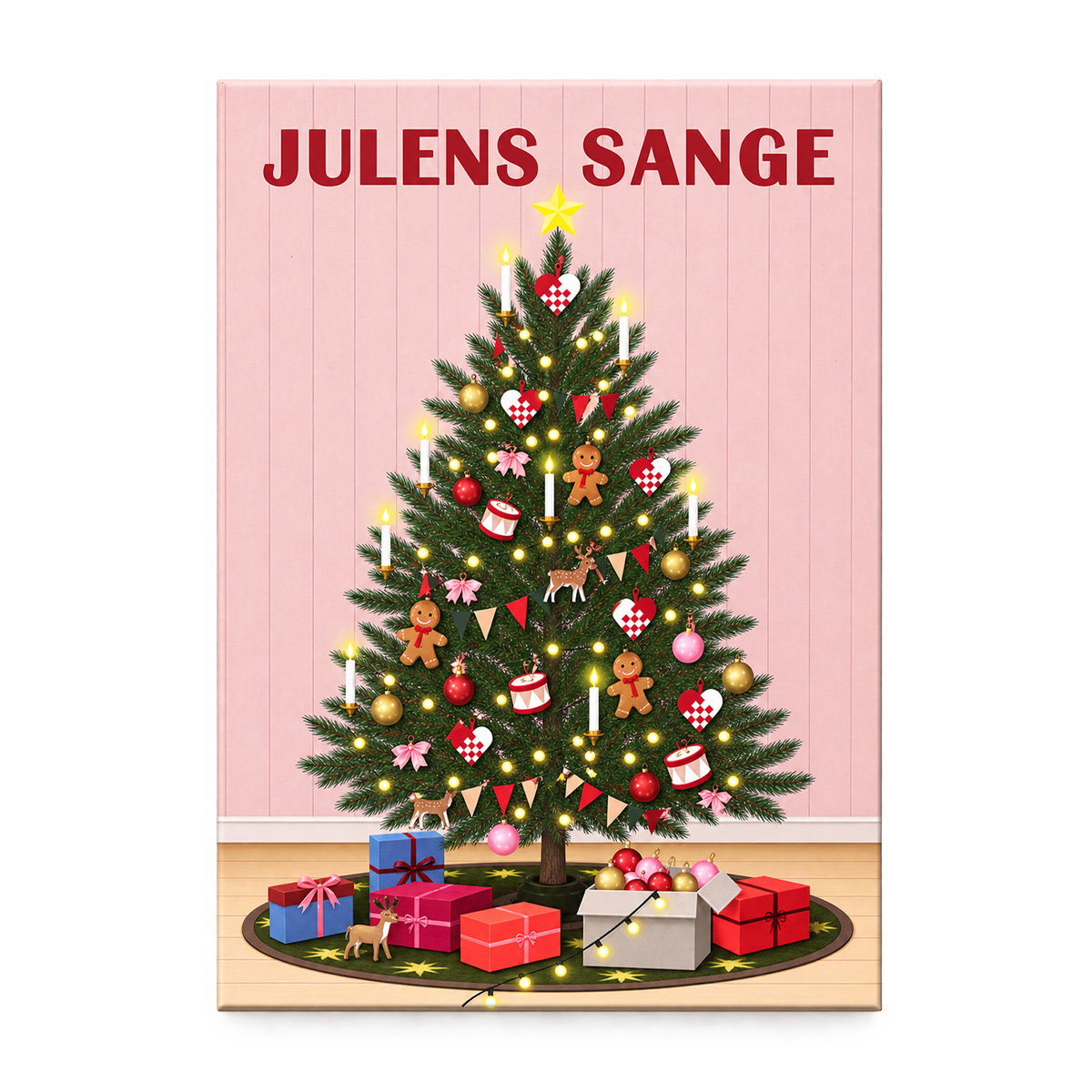 Julens sange – æske med 15 sanghæfter 18 x 13 x 5 cm