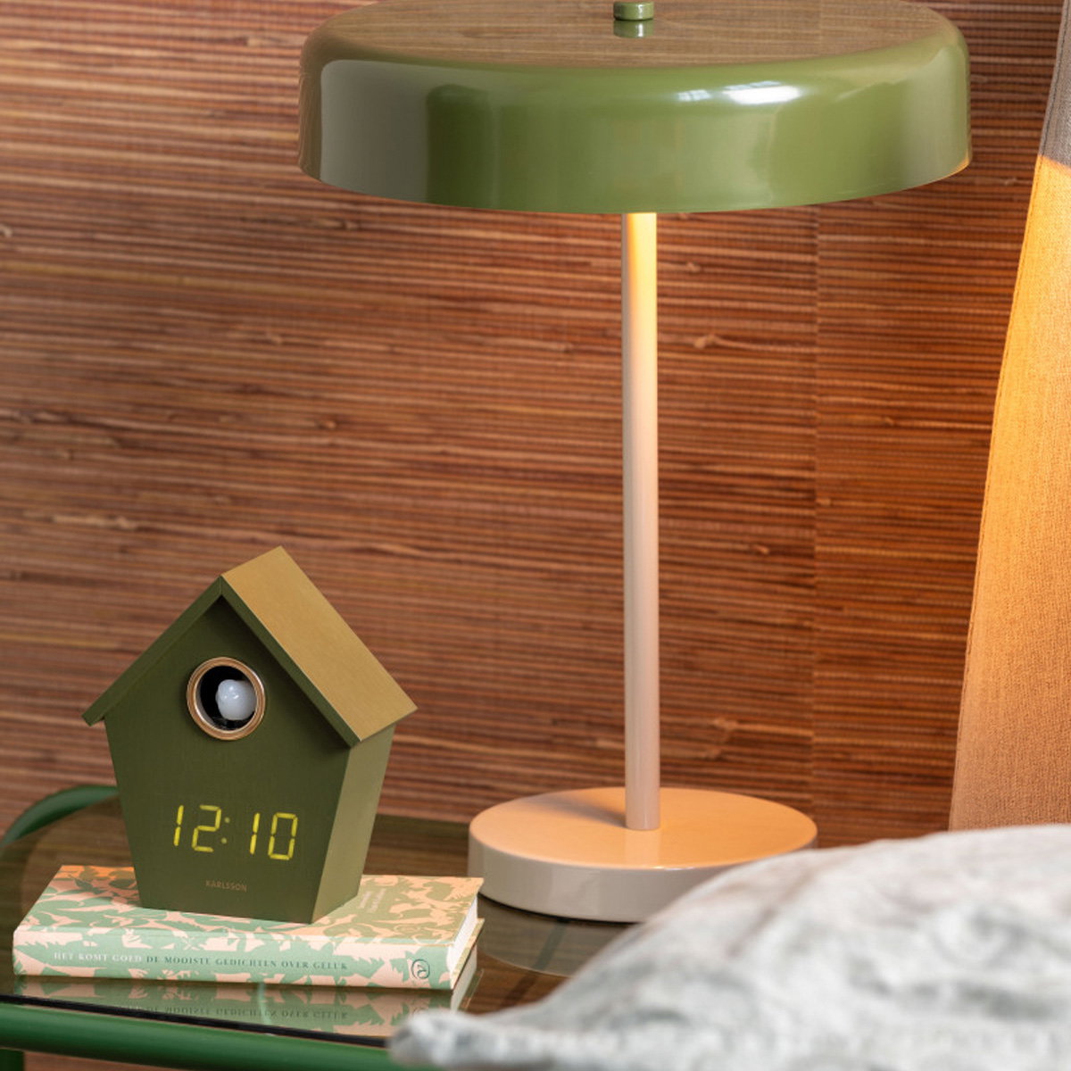 LED-vækkeur a la kukur, grønt
B: 14 cm H: 15 cm D: 7 cm