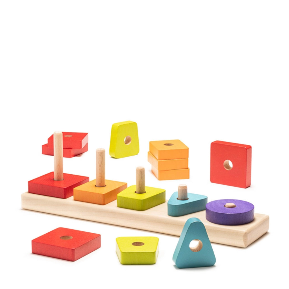Abacus / kugleramme i træ med 16 dele B: 5,5 cm H: 11 cm L: 26 cm
Fra 18 mdr.