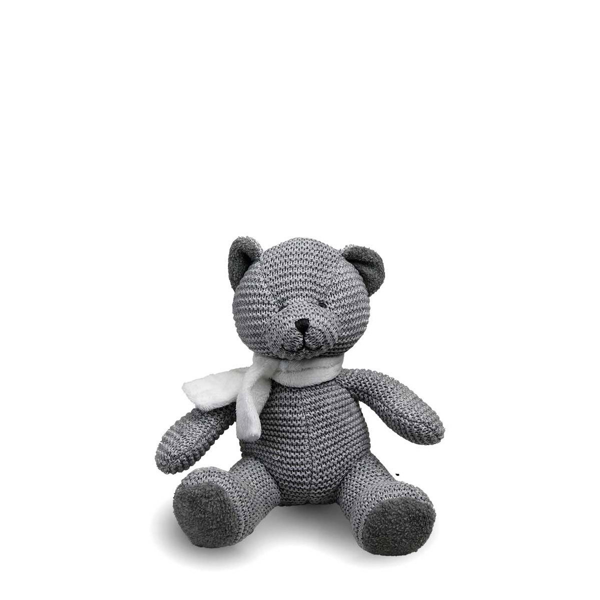 Teddy bear 17x17x19cm dark grey