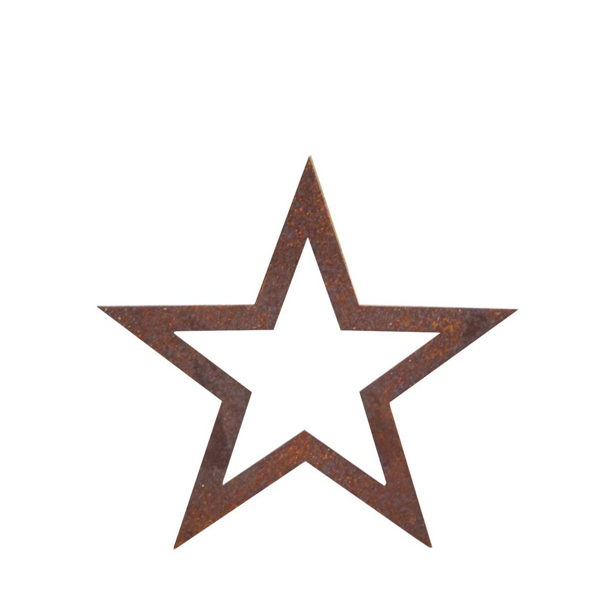 Jernstjerne, rust Ø: 15 cm – 3 stk.